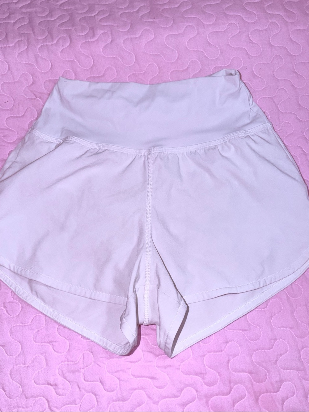 High-Waist Women's Athletic Shorts in Light Lavender